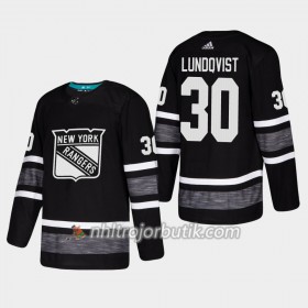 Män Ishockey New York Rangers tröja Henrik Lundqvist 30 Svart 2019 All-Star Adidas Authentic